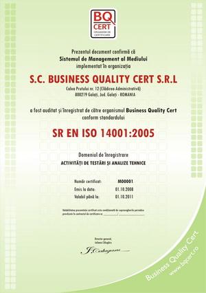 Certificare sistem de management de mediu