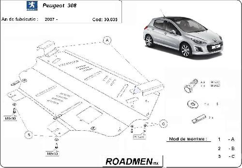 scut motor Peugeot 308 dupa 2007