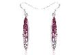 Cercei lungi violet din argint cu cristale Swarovski ANT2964