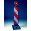  Baliza PVC cu suport si lampa semnalizare lucrari  - Indica