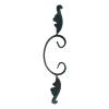 Element fier forjat C cu frunze - Elemente Fier Forjat