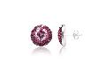 Cercei rotunzi din argint cu cristale Swarovski TOP4544