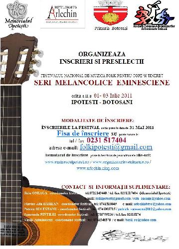 MUZICA FOLK - SERI MELANCOLICE EMINESCIENE 2011