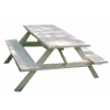 Kit masa si banci din lemn pentru gradina III-B - Mobilier G
