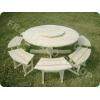  Masa din lemn cu platou turnant  - Mobilier Gradina