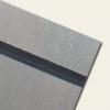 Placa ABS culoare argintiu metalizat periat substrat negru