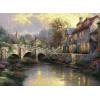  Puzzle Schmidt 1000 Thomas Kinkade Cobblestone Brooke  - Pu