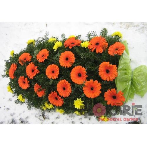 Jerba din gerbera si crizantema galbena