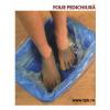Saci bazin pedichiura polietilena 52 20 20x45 cm 100 bucati