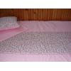 Set lenjerie patut iarna pentru bebelusi roz bbc satinat - S