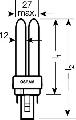 Bec Dulux D 13W 827 soclu G24D-1 Interna Osram