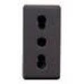 Priza satndard Italia 16A negru Elmark