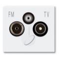 Priza TV-FM-SAT 4-2400 Mhz 2 mod alb Ave 45