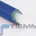Teava PEX cu bariera oxigen izolat albastru 16 x 2 mm
