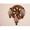 Aplica roata 3 becuri finisaj antic - Rustic