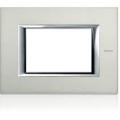 Placa ornament 4 module Brushed Aluminium Bticino Axolute