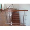 Balustrada inox cu mana curenta de lemn - Balustrade