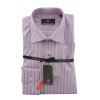 Camasa mov cu dungi albe Slim Fit