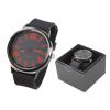 Ceas de barbati in cutie neagra de cadou Roger
