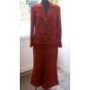 Costum femei 329 rosu negru