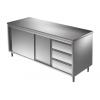 Dulap de inox cu usi glisante si sertare - Dulapuri de inox
