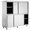 Dulap depozitare vesela cu usi culisante inox