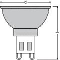 Bec halogen 60040 FL 40W 230V Soclu G9 Osram