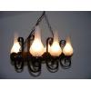 Lustra Rustic 6 brate lemn wenge lampa gaz mat - Rustic