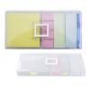 Notite cu adeziv in cutie din plastic transparenta
