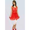 Rochie din voal cu buline cu bretelute