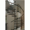 Scara din inox cu trepte din lemn vopsit  - Scari