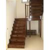 Scara din lemn cu palier drept finisata wenge - Balustrade L