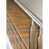 Scara lemn cu balustrada inox