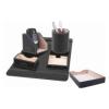 Set cadou Birou din piele neagra mata cu 6 obiecte - Promoti