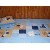 Set lenjerie patut iarna pentru bebelusi bleo bbc satinat -