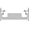 Sistem de tavane casetate metalice Hook-on Coridor