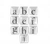 Sticker alfabet clasic transparent 2-6 cm