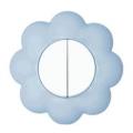 Comutator 16a alb-bleu floare