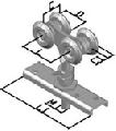Grup de 4 role pentru porti suspendate (culisante), D=38mm.