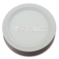 15W Panou LED Aparent Rotund &#8211; Alb Rece