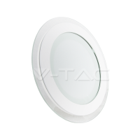 18W LED Mini Panou Sticla / Spot LED Sticla Rotund Alb Rece