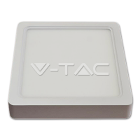 22W Panou LED Aparent Patrat &#8211; Alb Rece