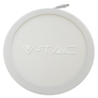 28W Panou Mini LED &#8211; Rotund Alb Cald &#8211; Fara Driv