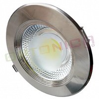 30W Lampa Spot LED COB rotunda, lumina calda &#8211; INOX