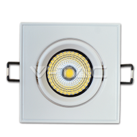 3W Spot LED  COB Patrat Unghi Ajustabil  Corp Alb Alb Cald