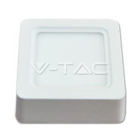 8W Panou LED Aparent Patrat &#8211; Alb Rece