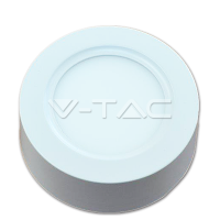 8W Panou LED Aparent Rotund &#8211; Alb Rece