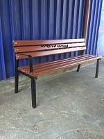 Banca parc lemn de brad vopsit