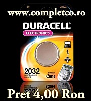 Baterie Duracell DL2032 CR2032 3V Litiu pret 4.00 lei