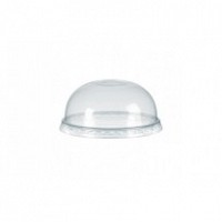 Capac transparent bombat cu orificiu pentru pahare 250 cc